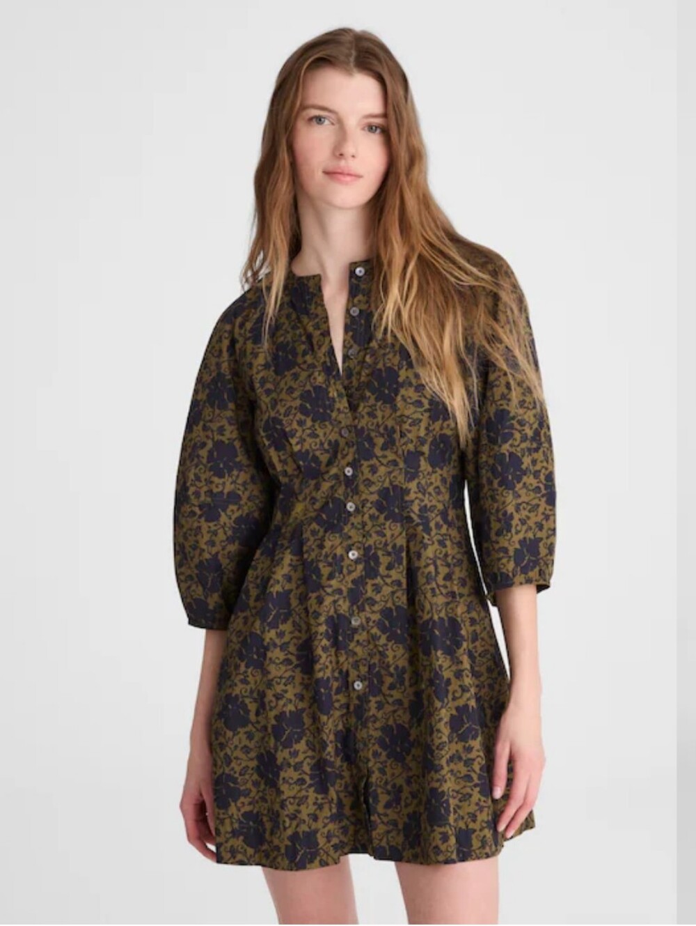 Madewell Sculptural-Sleeve Pleated Mini Dress NZ460 Size 6